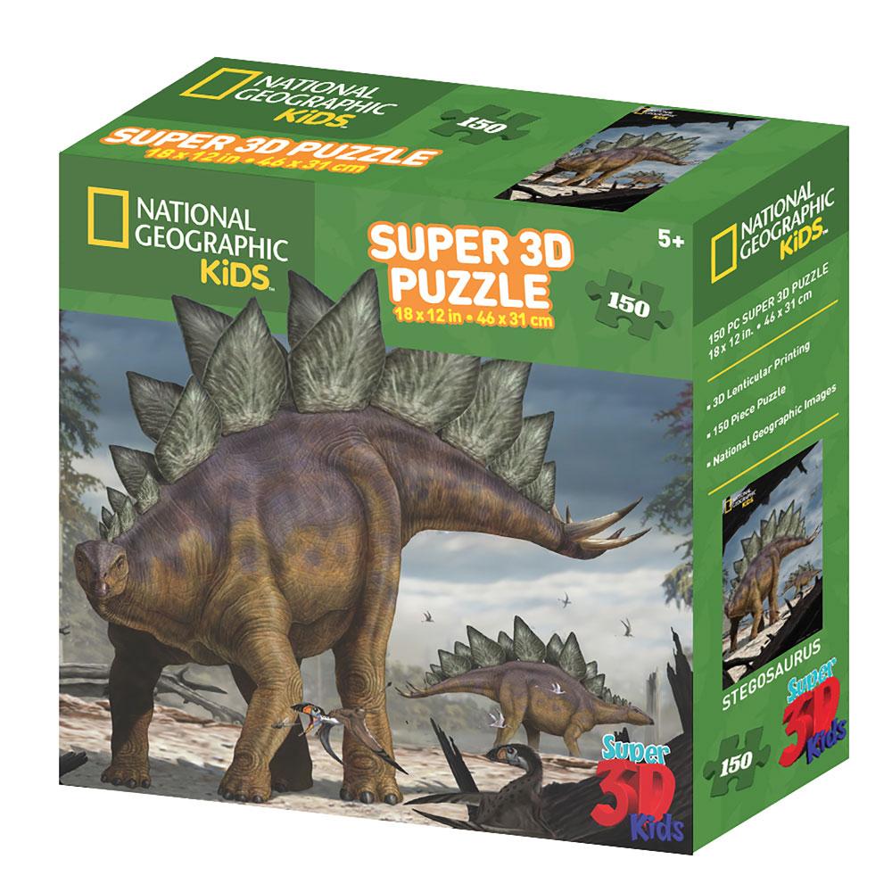 PUZZLE 3D - NAT. GEOGRAPHIC KIDS - STEGOSAUR 150 KOM