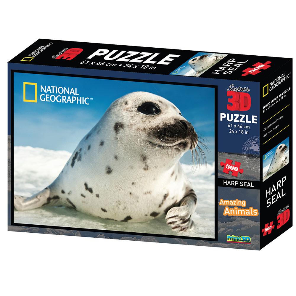 PUZZLE 3D - FOKA 500 KOM 61x46 cm NAT.GEOGRAPHIC