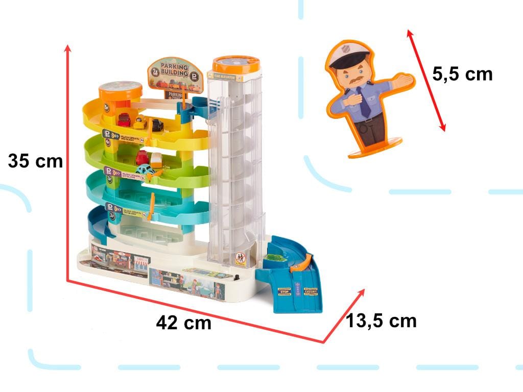 Parkirna garaža 4 nivoja električno dvigalo + 6 avtomobilov