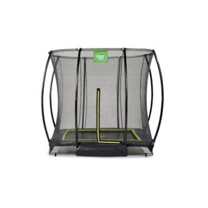 Talni trampolin EXIT Silhouette 153x214cm z varnostno mrežo - črn