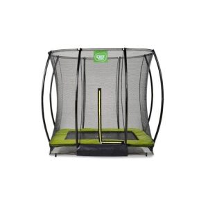 Talni trampolin EXIT Silhouette 153x214cm z varnostno mrežo - zelen