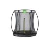 Talni trampolin EXIT Silhouette ø183cm z varnostno mrežo - črn
