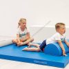 Protuklizni gimnastički madrac s ručkama - plavi