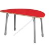 Polukružna ploča stola 0 138 cm - crvena
