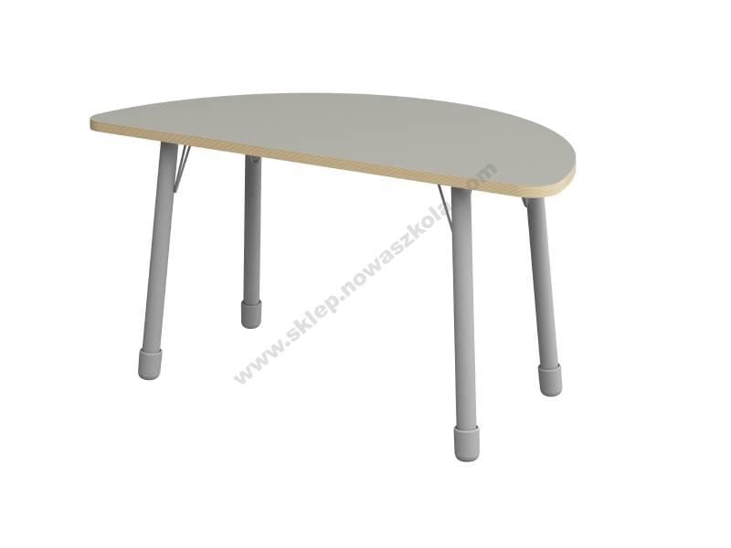 Polukružna ploča stola 0 138 cm - siva