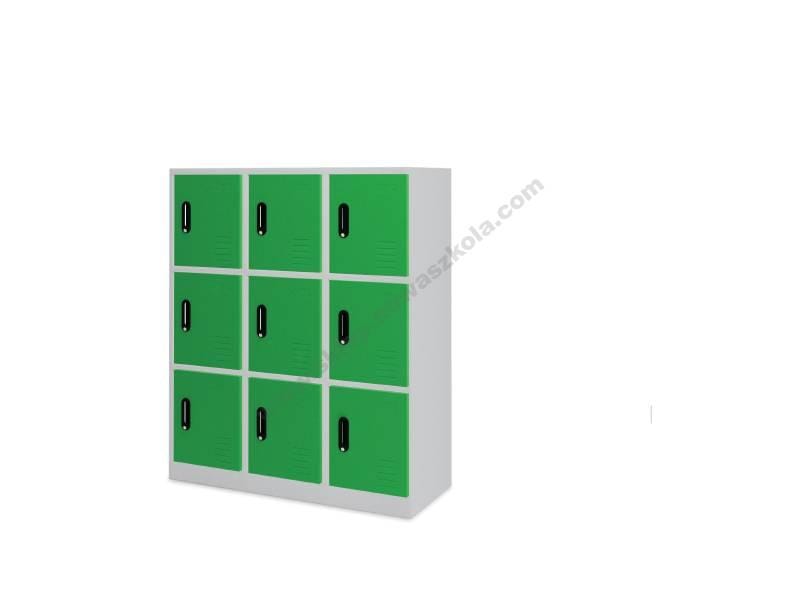 Metalna garderoba za 9 osoba - zelena