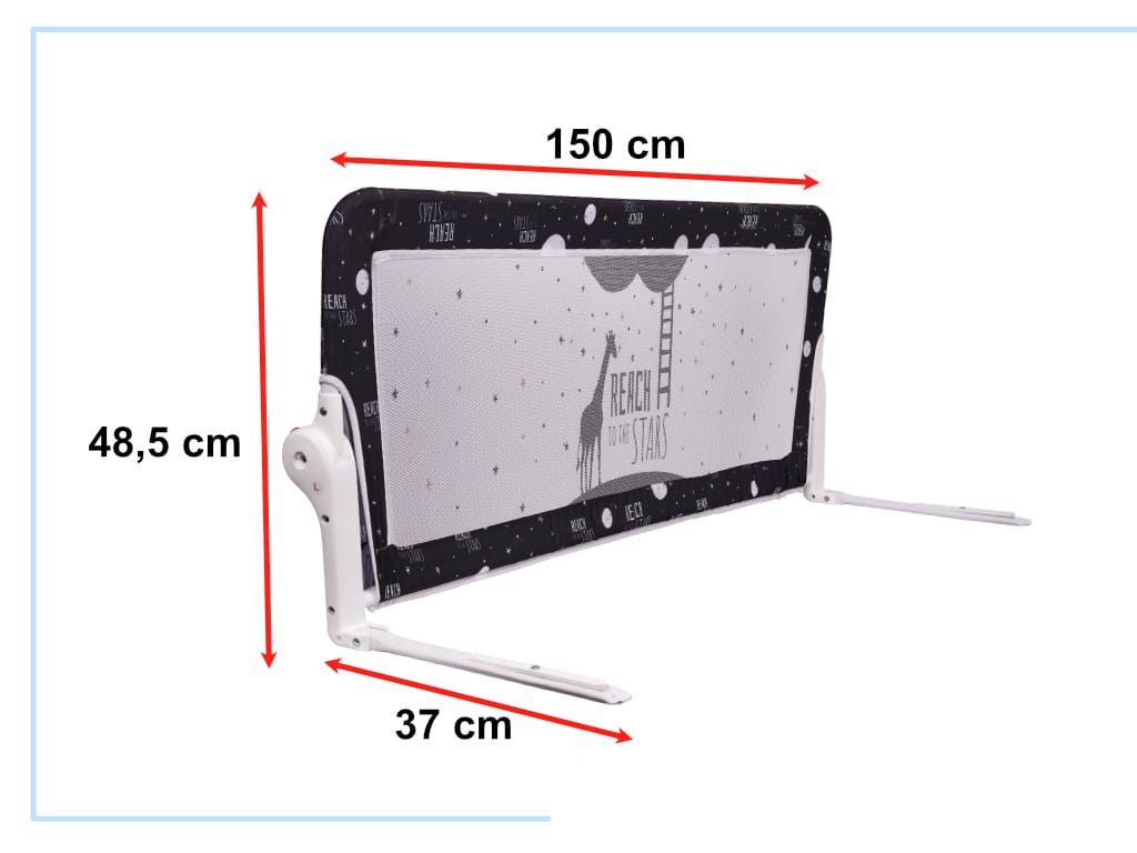 Zaštitna barijera, kapija, pokrivač za krevet, 150cm crna