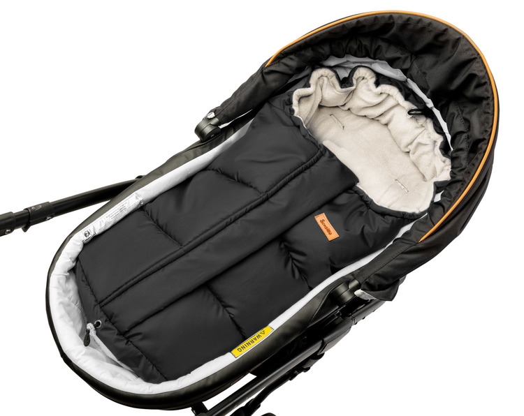 Combi 3u1 Romper Vreća – Crna/bež Polar Fleece
