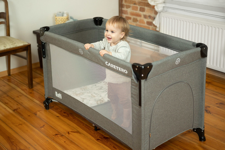 Putni Krevetić s Funkcijom Bočnog Kreveta Esti Grafit