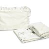 Velvet Kolica Set s Volanom Maslinasto Krem