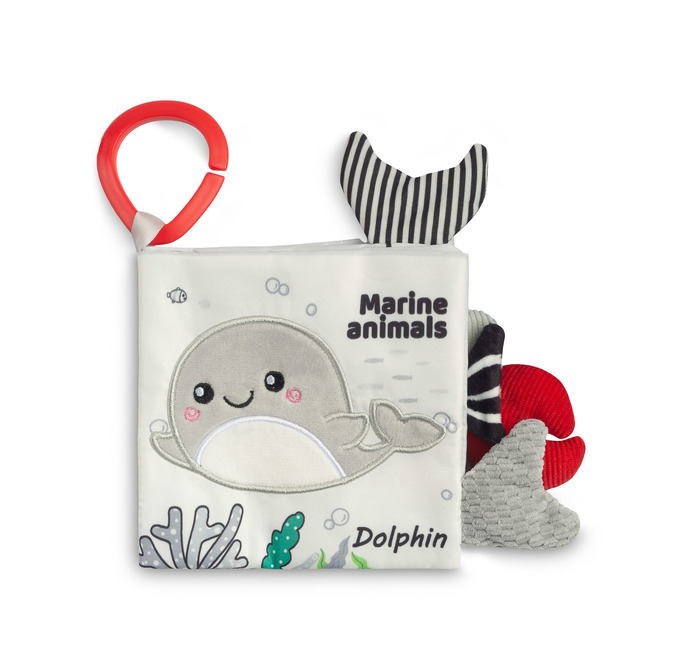 Crno-bijela Tekstilna Knjiga Delfin