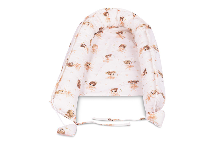 Gnijezdo za Bebe Muslin Balerina Roza + Jastuk