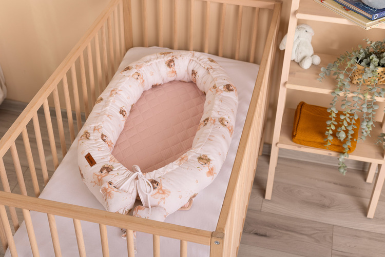 Gnijezdo za Bebe Muslin Balerina Roza + Jastuk