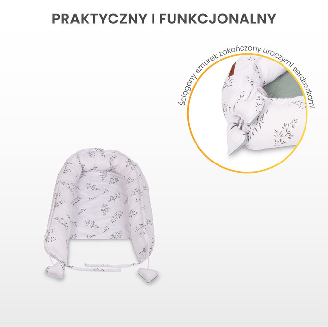 Dječji Gnijezdo Muslin Teddy Sivo + Jastuk