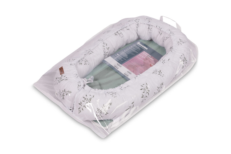 Baby Gnijezdo Muslin Grančica Zelena + Jastuk