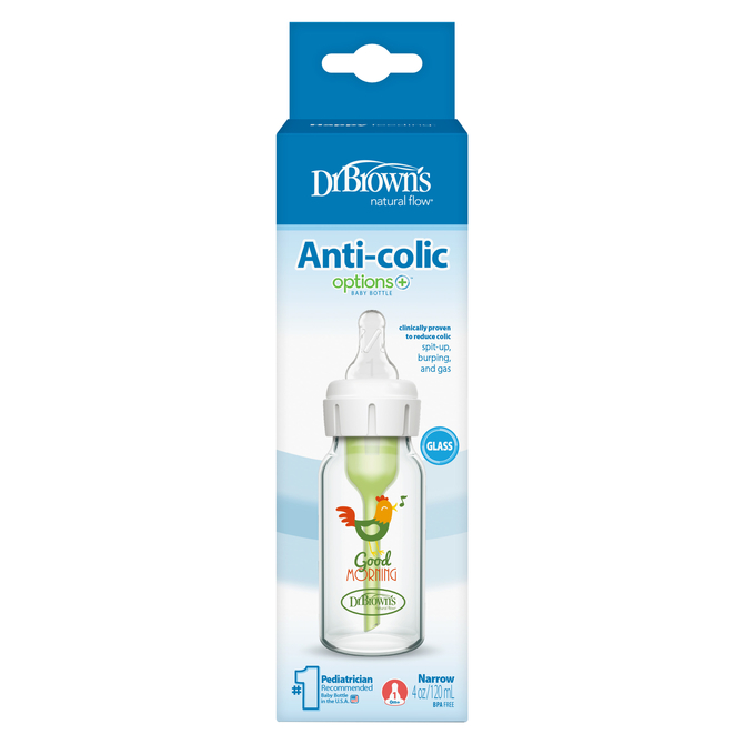 Sb41631 Staklena Bočica Standard 120Ml Opcija Plus Pijetao